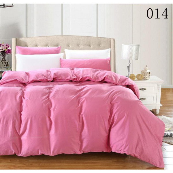 Памучен спален комплект от два цвята – светлорозово и бяло