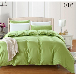 Памучен спален комплект от два цвята – светлозелено и бяло