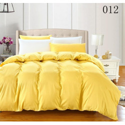 Памучен спален комплект от два цвята – жълто и бяло