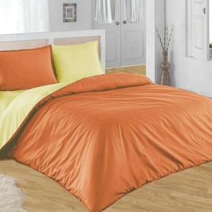 Двулицево шалте 100% памук (жълто/оранжево)