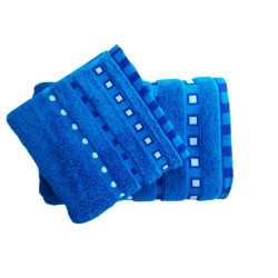  Хавлиени кърпи в тъмно синьо "Мишел"