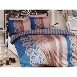 Комплект спално бельо 100% сатениран памук лукс – KAVIN PETROL