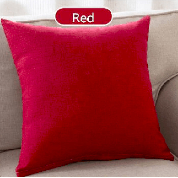 Червена декоративна възглавница с цип 