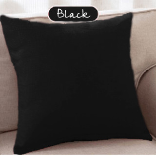 Черна декоративна възглавница с цип 