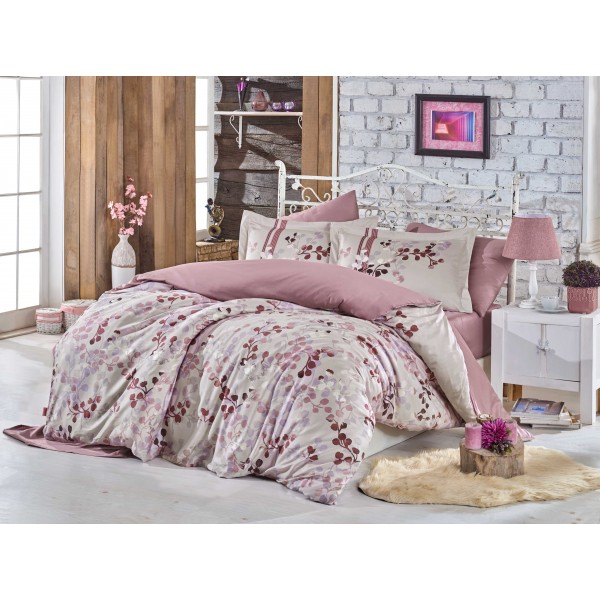  Луксозно спално бельо от сатен – Irma Kahve Bej