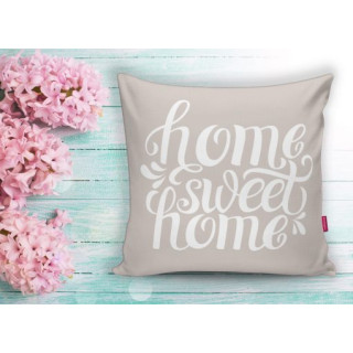 Сива декоративна възглавница – Home Sweet Home