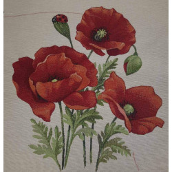 Красива декоративна възглавница с цип МАКОВЕ