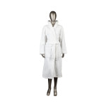 Бял луксозен халат за баня Мика - 100% микропамук