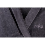 Тъмносив луксозен халат за баня Мика - 100% микропамук