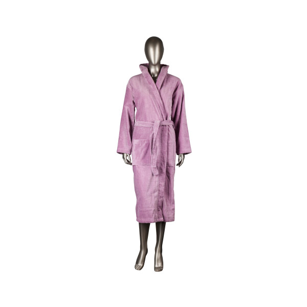 Лилав луксозен халат за баня Мика - 100% микропамук