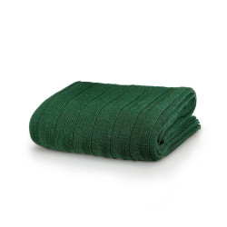 Плетено одеяло Аспен Вълна Зелен - Бял Бутик