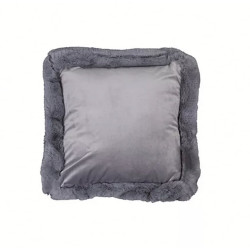 Декоративна пухкава възглавница в сиво