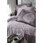 Луксозен спален комплект от памучен сатен - Милена Лавандула