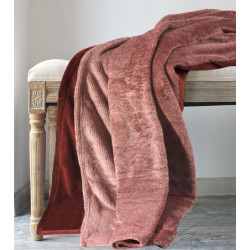 Светло кафяво одеяло от полар - Ombre