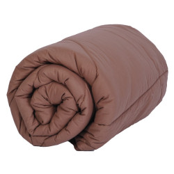 Кафява памучна олекотена завивка - зимна