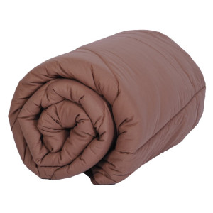 Кафява памучна олекотена завивка - зимна