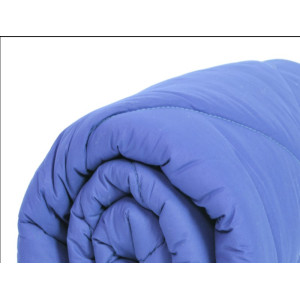 Тъмносиня памучна олекотена завивка - зимна