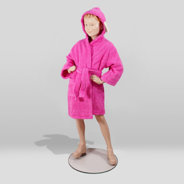 Детски халат за баня RAYA PINK - 100% памук
