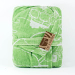 Детски халат за баня TROLLEY GREEN - 100% памук