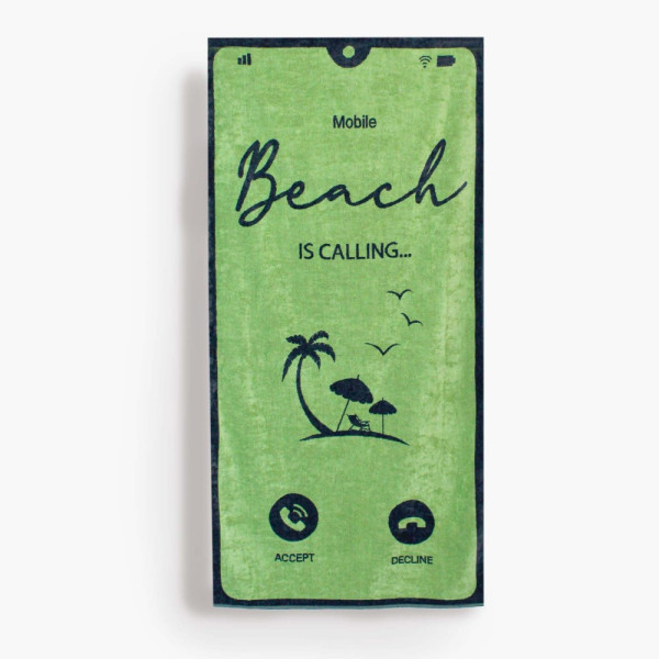 Кърпа за плаж BEACH GREEN - 100% памук