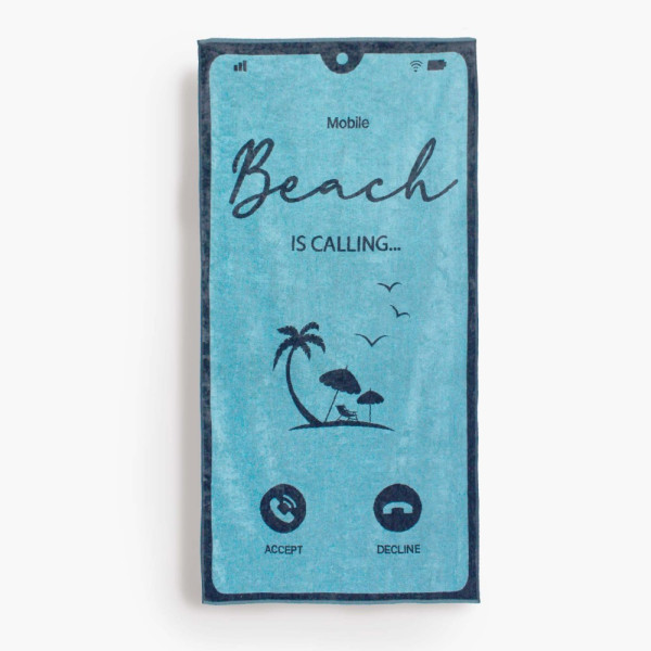 Кърпа за плаж BEACH BLUE - 100% памук