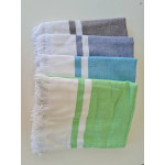 Бързосъхнеща кърпа за плаж - BEIGE / WHITE