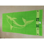 100% памучна кърпа за плаж -  DOLPHIN GREEN