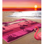 100% памучна кърпа за плаж - FLAMINGO