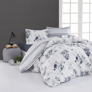 Спално бельо Лукс Жаден - 100% памук, синьо