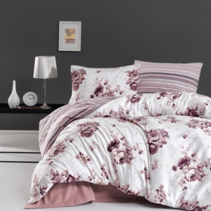 Спално бельо Лукс Жаден - 100% памук, кафяво