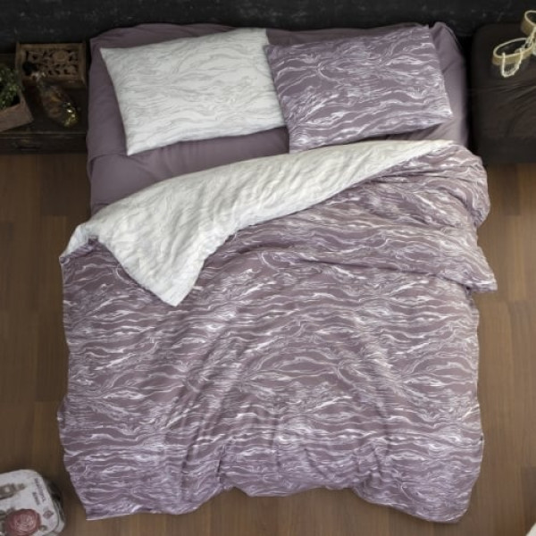 Спално бельо Лукс Ларнел - 100% памук, лилаво