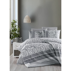 Луксозен спален комплект ДЖАНА СИВА - 100% Памук