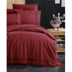 Лимитирано спално бельо Алиша, червено  - Ранфорс