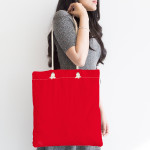 Чанта с коледен десен - RED