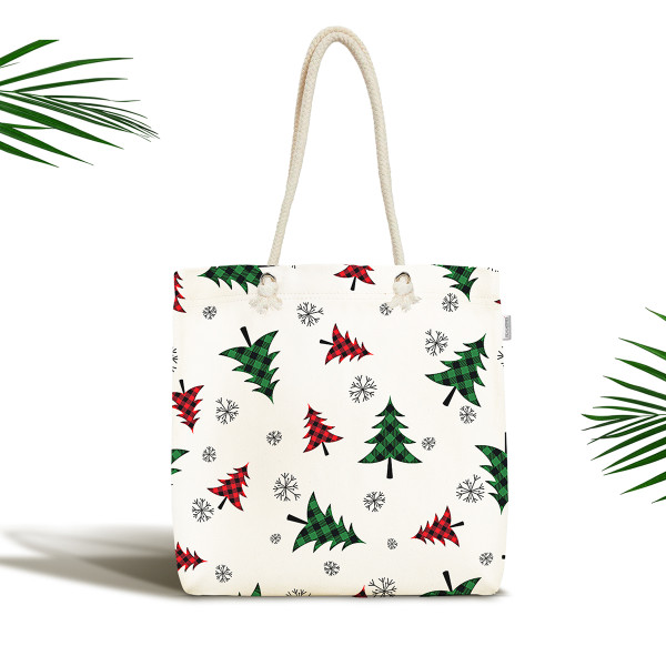 Чанта с коледен десен -CHRISTMAS TREE