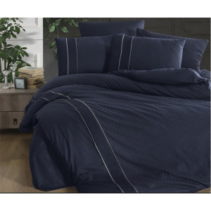 Спален комплект Алфа Син - Памучен сатен Спален комплект Алфа Син - Памучен сатен