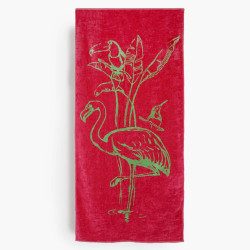 Луксозна плажна кърпа от 100% памук - LAGUNA РОЗОВ