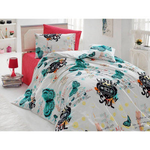 100% памучен спален комплект със завивка - MUSIC