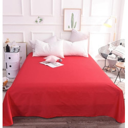 Едноцветен долен чаршаф - Червено