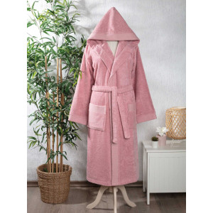 Едноцветен халат 100% Памук - Пудра Едноцветен халат 100% Памук - Пудра