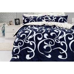 Спален комплект от сатениран памук RUYA LACIVERT