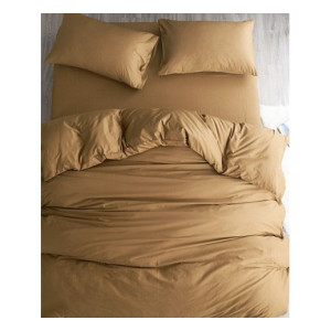 Спален комплект с долен чаршаф с ластик - Пясъчно