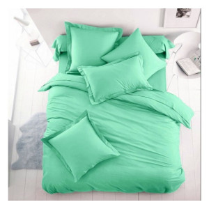 Спален комплект с долен чаршаф с ластик - Мента