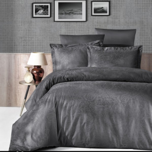 Спален комплект от памучен сатен и жакард - TECNA ANTRACITE Спален комплект от памучен сатен и жакард - TECNA ANTRACITE