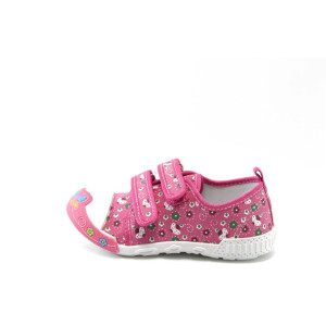 Детски маратонки розови с лепенки РЛ 005 цикламеноKP