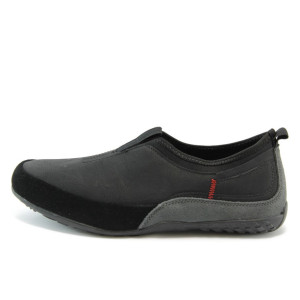 Мъжки обувки спортни с ластик черни Jump 1761KP