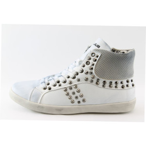 Дамски високи кецове с капси бели БР 4039БKP