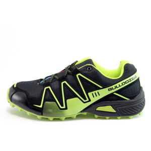 Мъжки маратонки черно-зелени класически БР 4024зKP