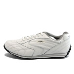Бели тинейджърски маратонки, естествена кожа - спортни обувки за пролетта и есента N 10008118