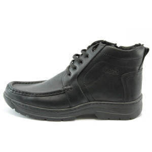 Мъжки ежедневни боти от естествена кожа черни ГЯ 800чKP